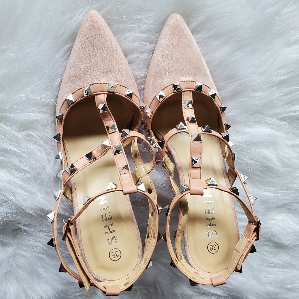 Shein Cream Point Toe High Heeled  4.25 inches